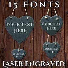 Custom Hanging Heart Slate