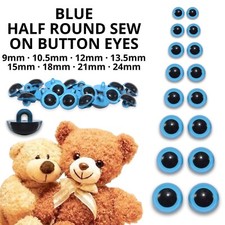 Button Eyes Sew On Half Round