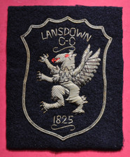 Lansdown Cricket Club bullion wire blazer badge