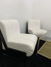 Pair of Modern White Accent