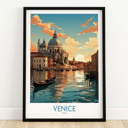 Venice boat print - boat, italy