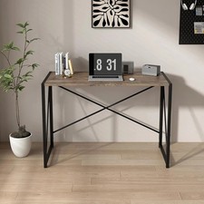Folding Desk Workstation Computer Desk Table No Assembly Home Office 80cm Grey