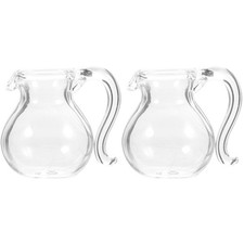 2 pcs  Miniatures Glass Teapot