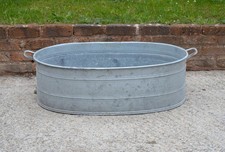 vintage old galvanized bath