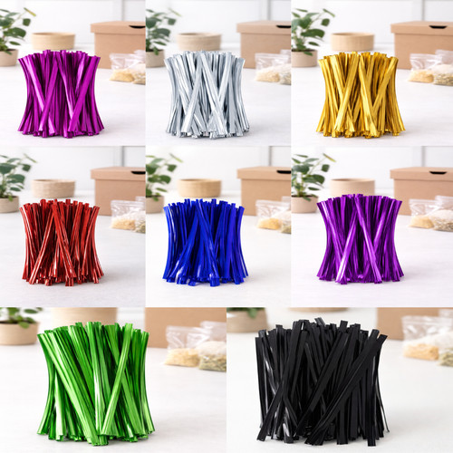 10cm metallic twist ties cake - twist,