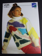 Vintage Phildar 80s Ladies Pullover Knitting Pattern 32-38" Vizir Mohair 5024