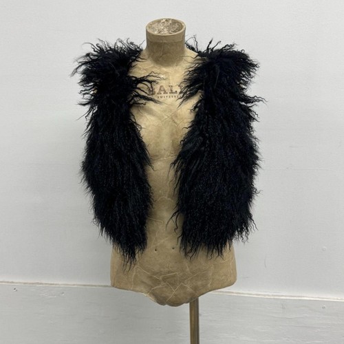 Vintage black mongolian lamb - vintage,