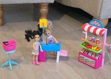 Barbie Chelsea Supermarket You Can Be Anything Playset, Food, Till, Baskets Doll
