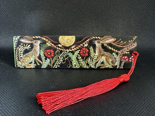 Hares hand painted wooden - hares, a