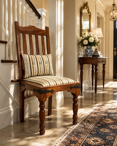Luxury asian hardwood hall - hardwood,