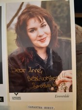 Samantha Hurst Emmerdale Signed Cast Card Photo