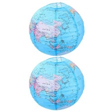2 Pcs Paper Globe Earth Shaped