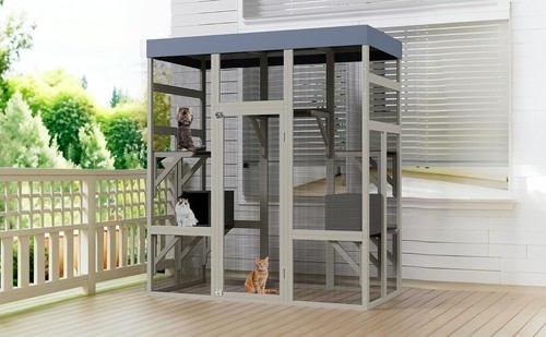 Xxl wooden cat - cat, house