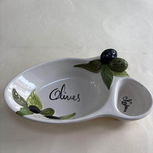 Olive dish ceramic - olive,