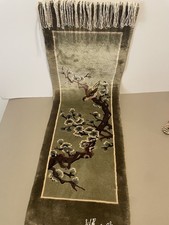 Vintage Silk Rug Hand Made Art