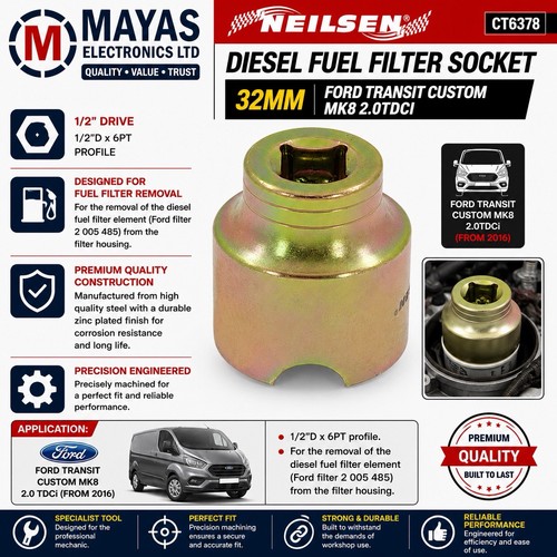 Diesel fuel filter socket 32mm - filter,