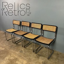 Four Black Cane Rattan Marcel