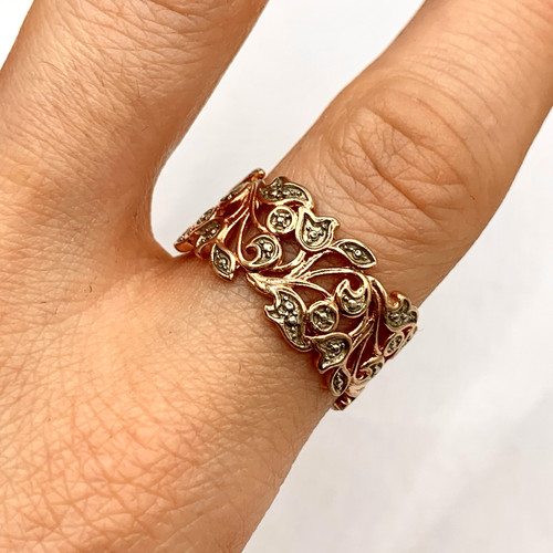 925 sterling silver rose - sterling, gold