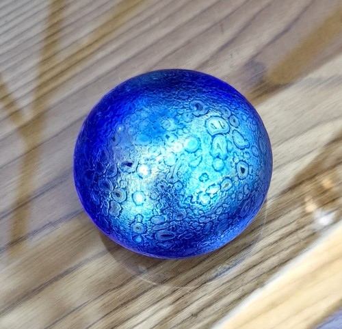 Heron glass round blue - heron,