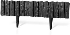 Garden & lawn/path/border edging,wood effect,2.32m length pack,ideal for curves