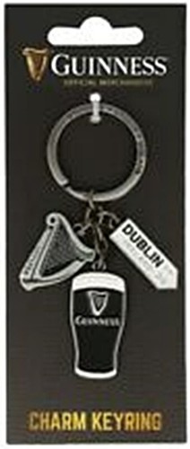 Guinness keyring with dublin - with,