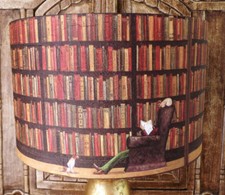 Old Library lampshade, dark