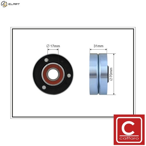 Tensioner pulley vribbed belt - tensioner,