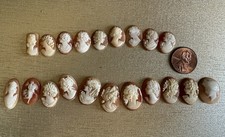 20x Antique Unique Italian VICTORIAN Shell Cameos - Bracelets Rings Earrings