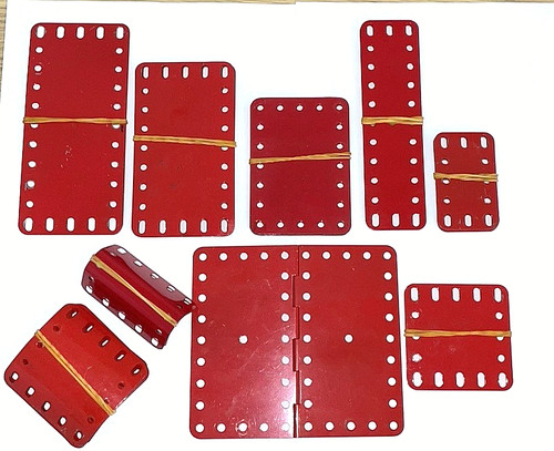 Meccano parts selection red - parts,