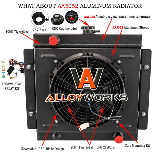 Row radiator shroud - shroud, fan