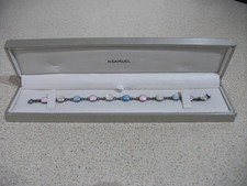 silver bracelet with stones