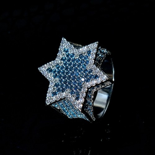 Mens star pinky ring 925 - star,