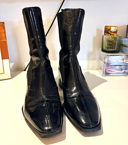 Zara women black patent - black,