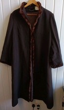 Windsmoor Ladies Brown Wool & Cashmere Blend Coat w/ Faux Fur Trim Size 20 BU
