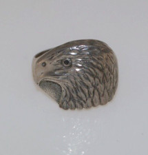 Sterling Silver  NAVAJO HANDMADE EAGLE STRONG RING size 7.75- 8