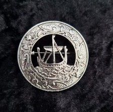 Viking ship brooch pin - brooch, celtic