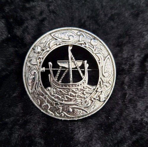 Viking ship brooch pin celtic - ship,