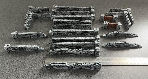 28mm wargaming walls painted - wargaming,