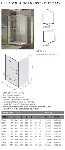 Matki shower enclosure - ., left