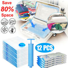 12 x Pack Vacuum Bags VAC Space Saving Saver Vacum Vaccum Strong Storage Bag UK
