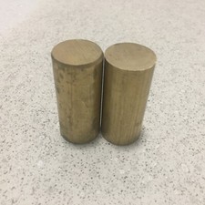 2 x brass bars off-cuts size approximately Ø25mm x 50mm long