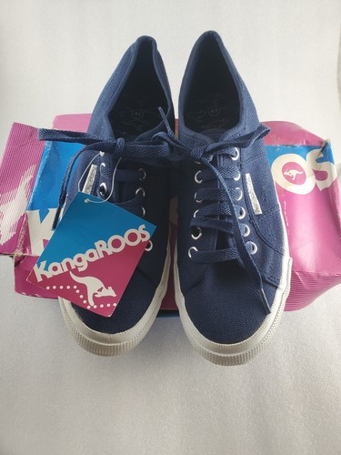 Kangaroos blue canvas lace - lace, up