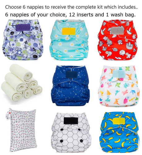 Reusable nappies bundle - nappies,