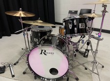 Vintage Rogers Big R Drum Kit in Piano Black
