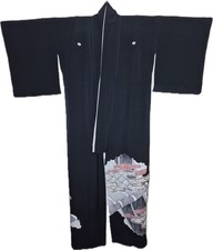 Vintage Black Tomesode Kimono