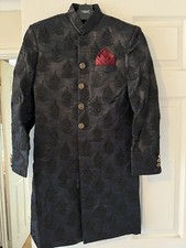 New Black Embroidery Boys Sherwani Only