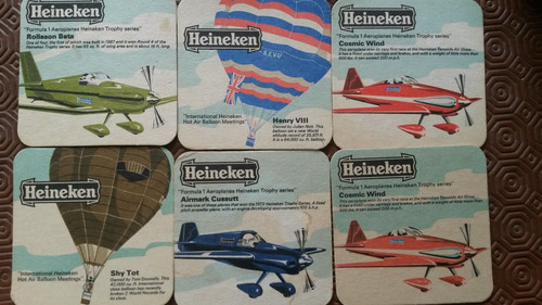 Heineken beer mats planes - heineken, x