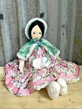 Vintage large Handmade pretty Rag fabric Doll Accessories original costume