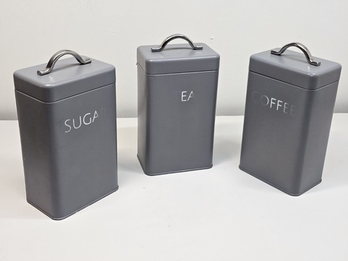 Grey kitchen canister set - grey,