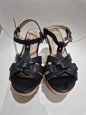 Peacocks Black Wedge Heels UK